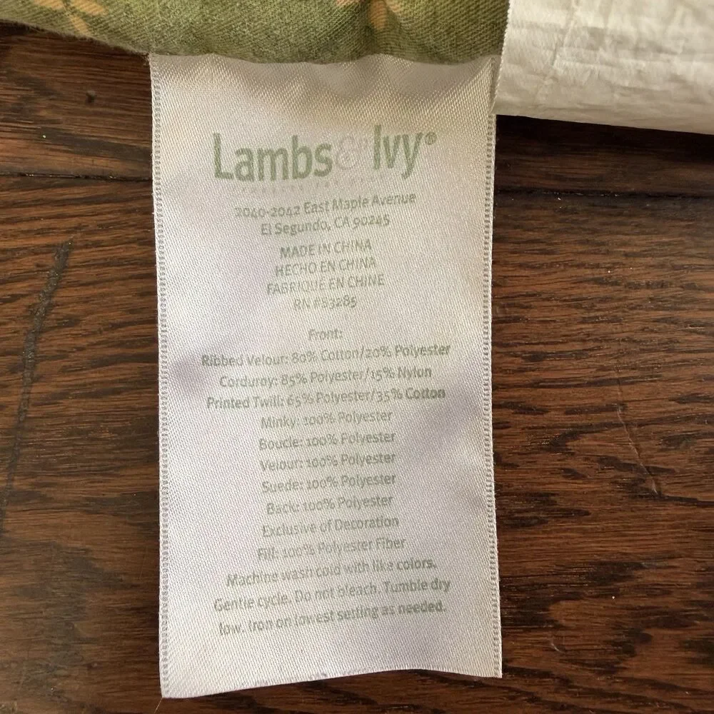 Lambs & Ivy ECHO Woodland Crib Quilt Comforter Fox Owl Bear Hedgehog Rattle